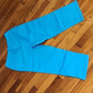 Denim Ease Flat-Waist Pull-On Jeans Crop Pants Size 10 NWOT